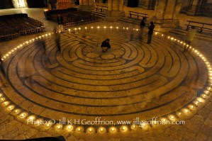 Labyrinth Chartres Cathedral Tim in center of Chartres Cathedral labyrinth